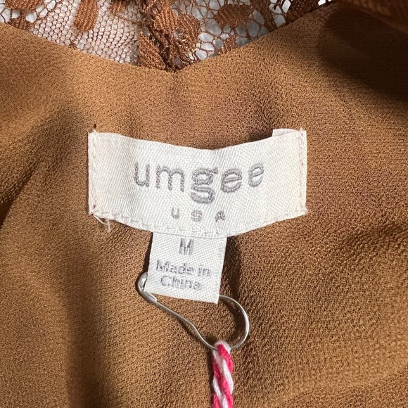 Umgee‎ Tank Top Women's M Leopard Print Lace Y2K - Picture 6 of 10